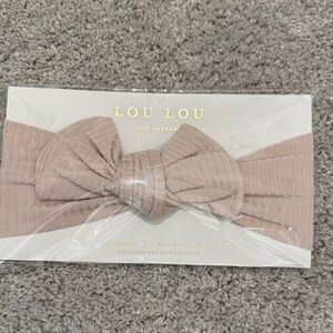 Lou Lou & Company Ribbed Bow Headband - Dusty Pink